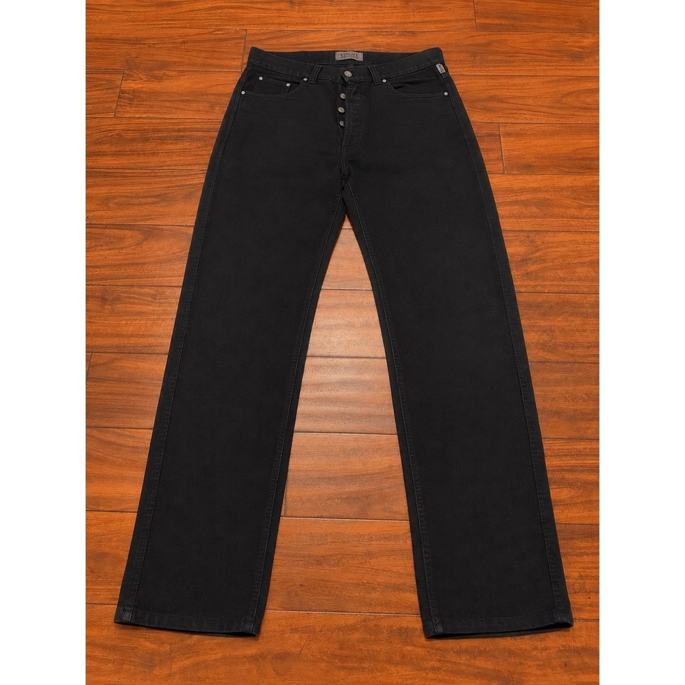 Versace Jeans Couture vintage cotton Black pants Made in Italy 34x33